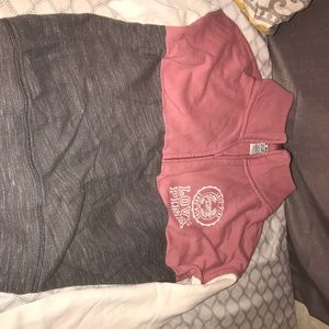 PINK half zip pull over